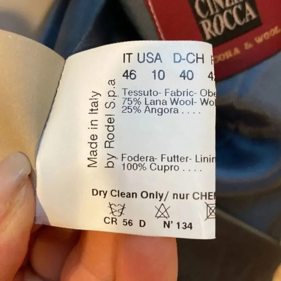 Consistent Rocca  Foldera Bemberg 100% CuproAngora &Wool coat NWOT - Picture 13 of 15